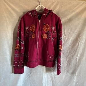 Embroidered Hooded Sweatshirt